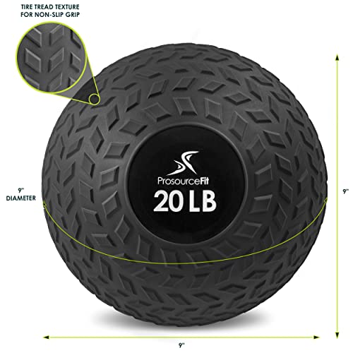 ProsourceFit Slam Medicine Balls 20 lbs Tread Textured Grip Dead W...