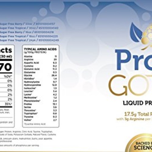 ProT GOLD - Berry Sugar Free Liquid Protein Shot - 16 1oz Anti Agi...