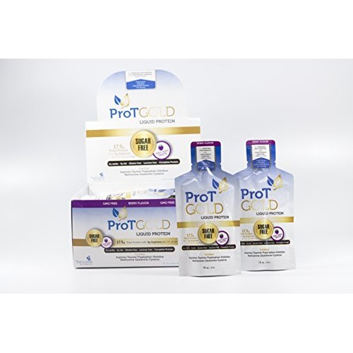ProT GOLD - Berry Sugar Free Liquid Protein Shot - 24PK 1oz Anti A...