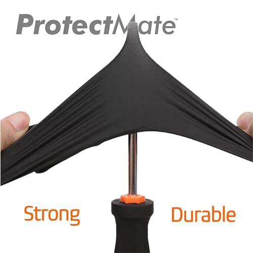 Protectmate Black Nitrile Disposable Gloves | 5 mil thickness | Po...