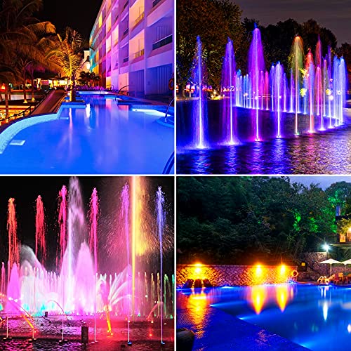 PRTUKYT Pool Lights with Remote Control, 120V 45W RGB Color Changi...