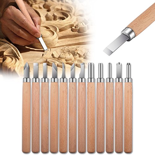 PRUGNA Wood Carving Tools Kit, HRC62 Carbon Steel Graver Set for K...