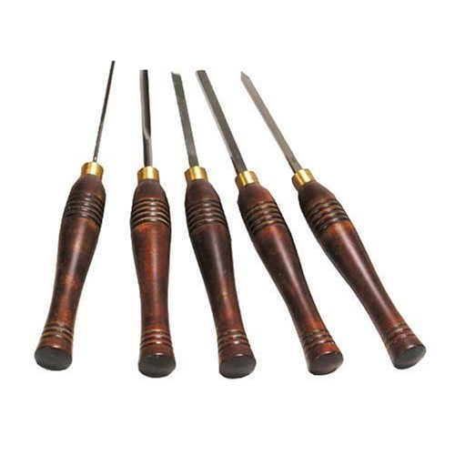 PSI Woodworking LCMINI2 Lathe Woodturning 5pc HSS Mini Chisel Set