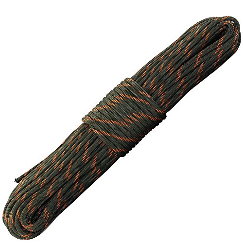 PSKOOK Survival Paracord Parachute Fire Cord Survival Ropes Red Ti...