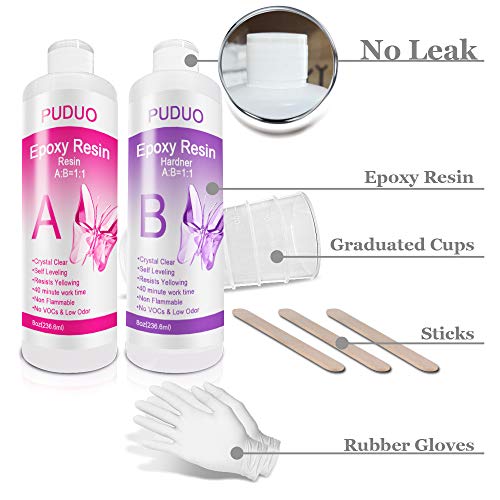 Epoxy-Resin-Crystal-Clear-Kit for Art, Jewelry, Crafts，Coating- 1...