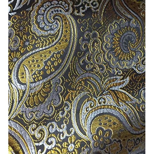 Pukido 50148cm Shining Jacquard Paisley Metallic Brocade Fabric fo...
