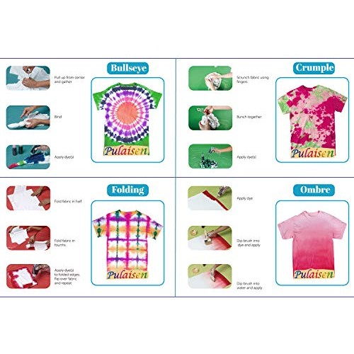Tie Dye Kits, Tye Dye Kit, 6 Packs Refill Dye, One-Step Fabric Dye...