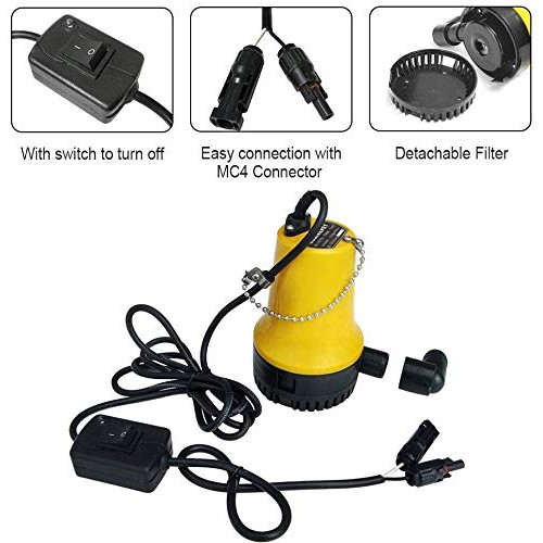 Pumplus 40W Foldable Solar Panel with 12V Large Flow Solar Water P...