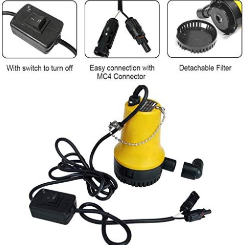 Pumplus 40W Foldable Solar Panel with 12V Large Flow Solar Water P...