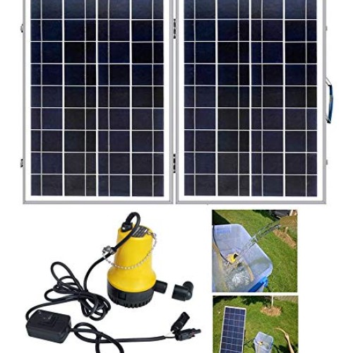 Pumplus 40W Foldable Solar Panel with 12V Large Flow Solar Water P...