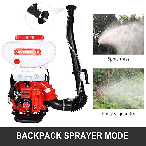 Pumplus 5.5 Gallon Gas Powered Sprayer Backpack Fogger Blower Dust...