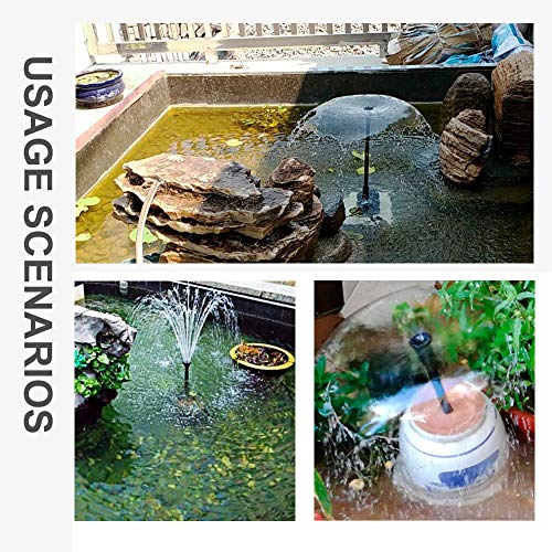 Pumplus Solar Powered Fountain Pump, New Upgraded Mini Solar Power...
