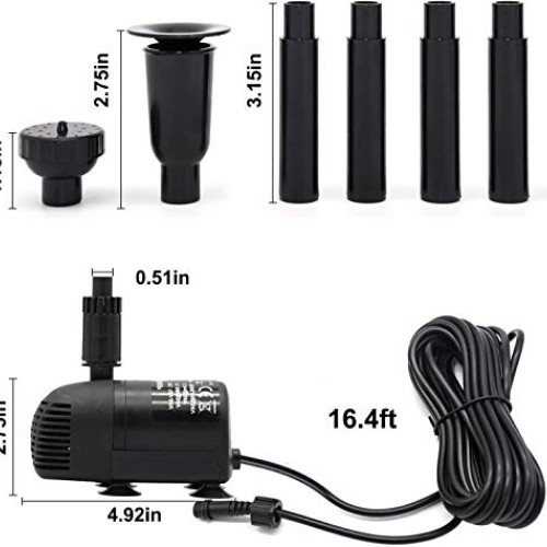 Pumplus Solar Powered Fountain Pump, New Upgraded Mini Solar Power...