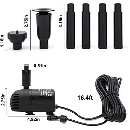 Pumplus Solar Powered Fountain Pump, New Upgraded Mini Solar Power...