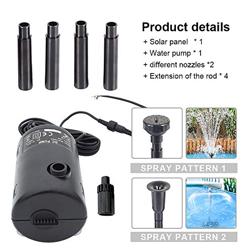 Pumplus Solar Powered Fountain Pump, New Upgraded Mini Solar Power...