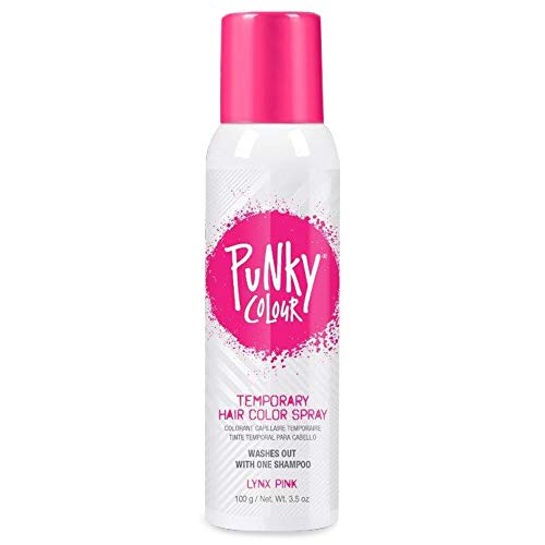 Punky Temporary Hair Color Spray, Lynx Pink, Fast-Drying, Non-Stic...