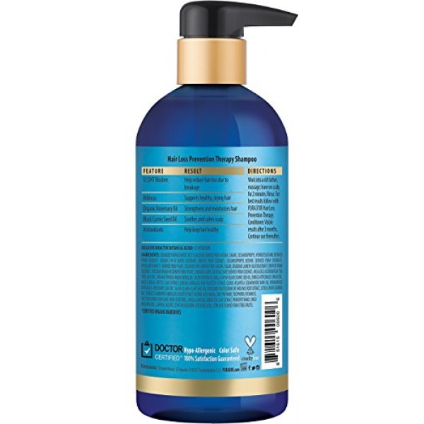 PURA DOR Hair Thinning Therapy Shampoo for Prevention, Infused wi...