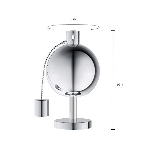 Pure Garden 50-220 Tabletop Torch Lamp-10” Stainless Steel Outdoor...