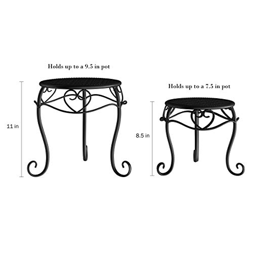 Pure Garden 50-LG1150 Stands – Set of 2 Indoor or Outdoor Nesting ...