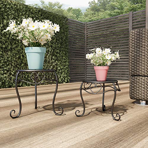 Pure Garden 50-LG1150 Stands – Set of 2 Indoor or Outdoor Nesting ...