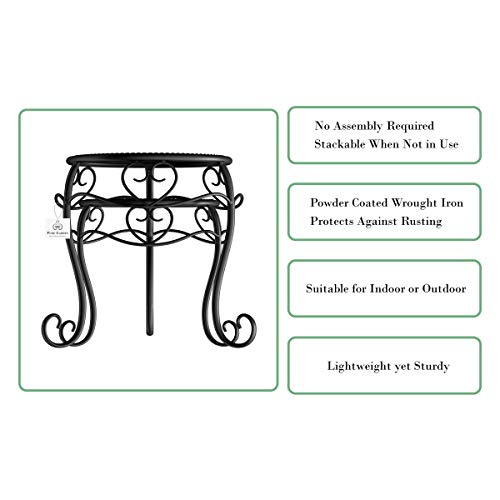 Pure Garden 50-LG1150 Stands – Set of 2 Indoor or Outdoor Nesting ...