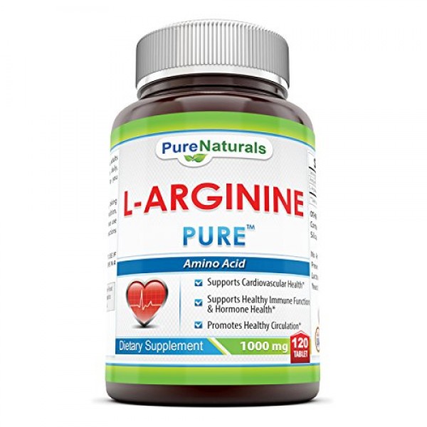 Pure Naturals L-Arginine 1000 Mg, 120 Count