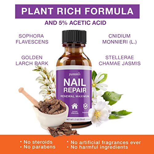 Pureskin Toenail Renewal - Maximum Strength Nail Repair Liquid, To...