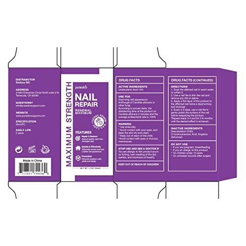 Pureskin Toenail Renewal - Maximum Strength Nail Repair Liquid, To...