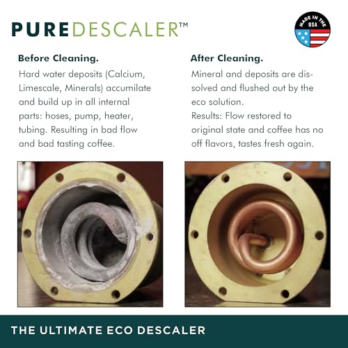 PUREDESCALER 2 Pack, 2 Uses Per Bottle Universal Coffee Machine ...