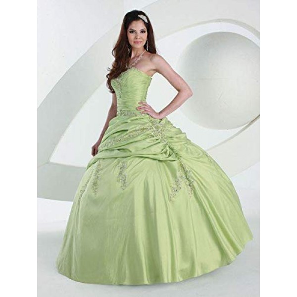 100% Pure Silk Taffeta Fabric Apple Green Color 54 TAF274 by The ...