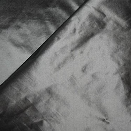 100% Pure Silk Taffeta Fabric Blackish Grey x Ivory Colour 54 by ...