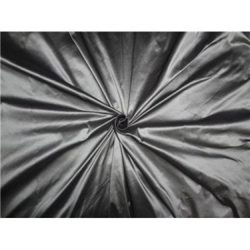 100% Pure Silk Taffeta Fabric Blackish Grey x Ivory Colour 54 by ...