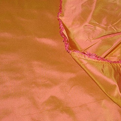100% pure silk taffeta fabric orange x pink shot color 54 by the ...
