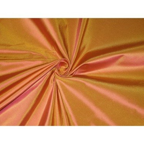 100% pure silk taffeta fabric orange x pink shot color 54 by the ...