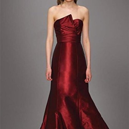 100% pure silk taffeta fabric red wine 54 inch wide-40 mm weight H...