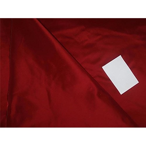 100% pure silk taffeta fabric red wine 54 inch wide-40 mm weight H...