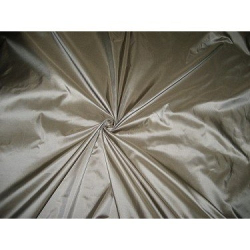 100% Pure Silk Taffeta Fabric Silver with Olive Shot Color 54 by ...