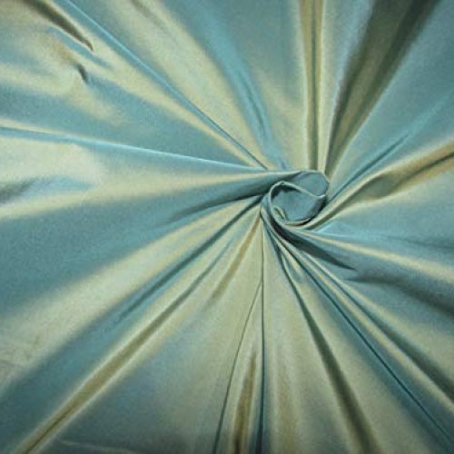 Puresilks 100% Silk Taffeta Fabric 54 Wide Iridescent sea Blue x ...