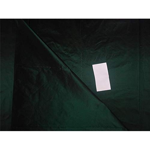 Puresilks 100% Silk Taffeta Fabric Bottle Green x Black Color 54 ...