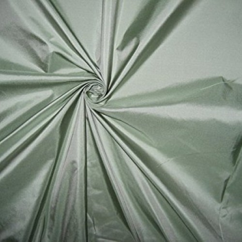 Silk Taffeta Fabric Mint Green with Ivory Shot Colour 54 by The Y...