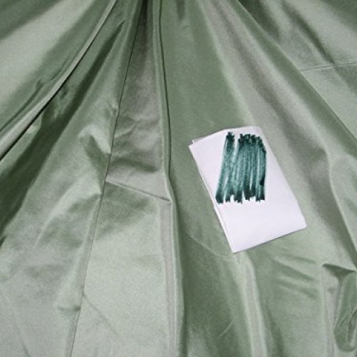 Silk Taffeta Fabric Mint Green with Ivory Shot Colour 54 by The Y...