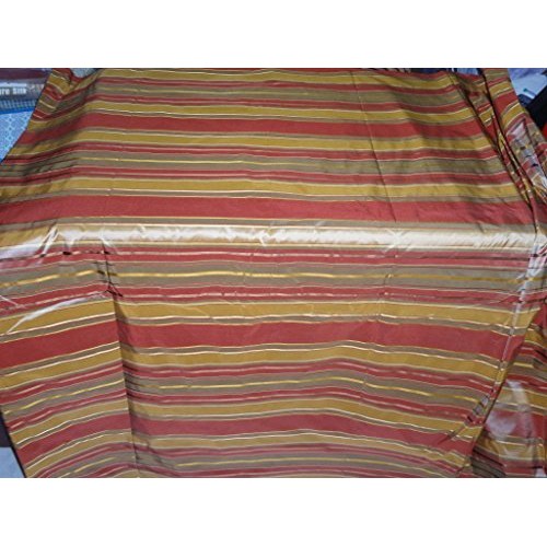 Silk Taffeta Fabric Multi Colour with Satin Stripes 54