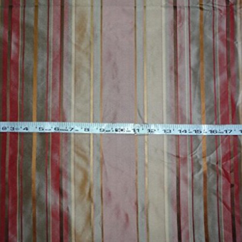 Silk Taffeta Fabric Multi Colour with Satin Stripes 54