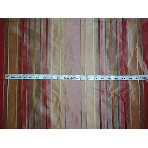 Silk Taffeta Fabric Multi Colour with Satin Stripes 54