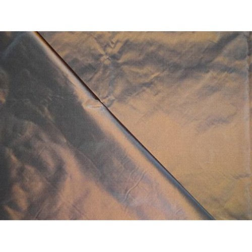 100% pure silk taffeta fabric iridescent tigers eye x...