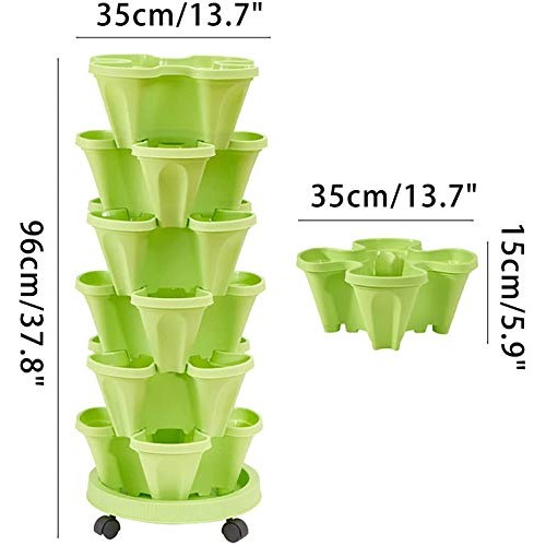 PureZoneA Stackable Vertical Planter Set,Stackable Garden, Indoor ...