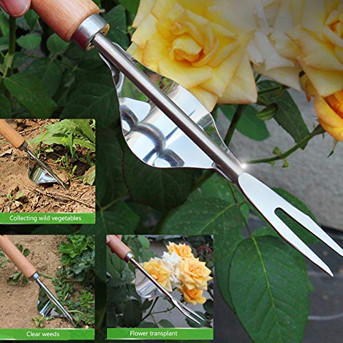 PureZoneA Weeding Tool Garden Weeding Fork Manual Weed Puller Hand...