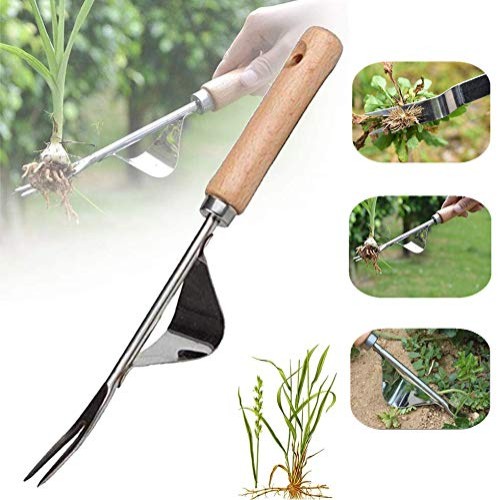 PureZoneA Weeding Tool Garden Weeding Fork Manual Weed Puller Hand...