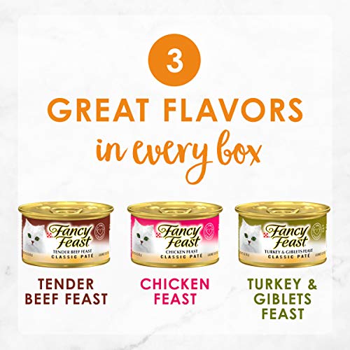 Purina Fancy Feast Grain Free Pate Wet Cat Food Variety Pack, Poul...