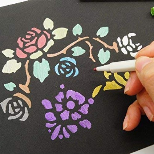 PuTwo Metallic Markers, 10 Assorted Colors Water Proof Metallic Pa...